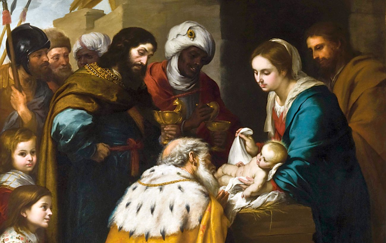 Fot. pl.wikipedia.org/Bartolomé Esteban Murillo/domena publiczna - Pokłon Trzech Mędrców przed nowo narodzonym Jezusem pędzla Bartoloméa Murillo; Muzeum w Toledo